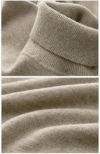 Load image into Gallery viewer, 100% Pure Cashmere Wool Turtleneck Sweater