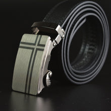 Load image into Gallery viewer, Black Genuine Leather Strap Belts For Men