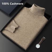 Load image into Gallery viewer, 100% Pure Cashmere Wool Turtleneck Sweater