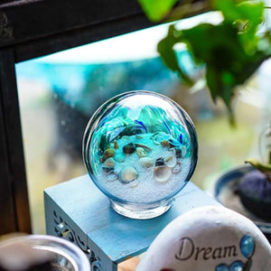4'' Hand Blown Sea Globe Ornament