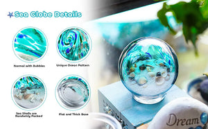 4'' Hand Blown Sea Globe Ornament
