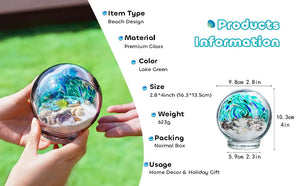 4'' Hand Blown Sea Globe Ornament