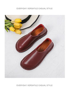 Women Genuine Leather Flats