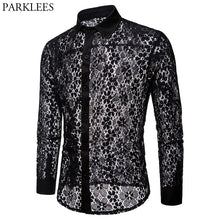 Load image into Gallery viewer, Luxury Floral Embroidery Lace Shirt
