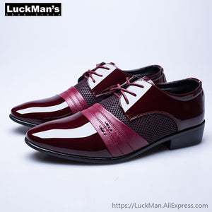 Men's Leather Lace-up Flats Shoes