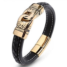 Load image into Gallery viewer, Rune Hammer Leather Bracelet
