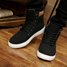 Load image into Gallery viewer, Men&#39;s Warm Matte Leather High Top Sneakers
