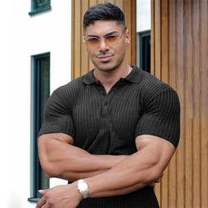 Men's Knitted Polo Shirt