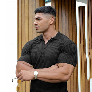 Men's Knitted Polo Shirt