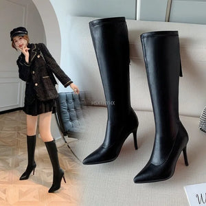 Motorcycle Thigh High Boots