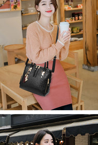 Crocodile Pattern Crossbody Bag