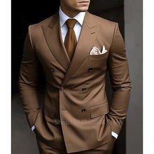 Load image into Gallery viewer, Formal Men 2 Piece Brown Suit
