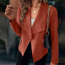 Load image into Gallery viewer, Women&#39;s Solid Suede Suit Jacket
