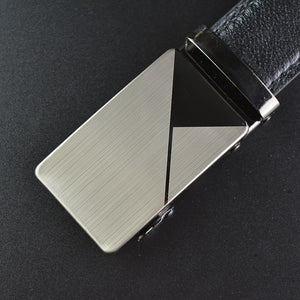 Black Genuine Leather Strap Belts For Men