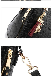 Crocodile Pattern Crossbody Bag