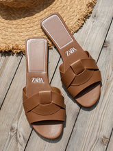 Load image into Gallery viewer, Designer Woman Flat Slippers
