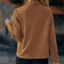 Load image into Gallery viewer, Women&#39;s Solid Suede Suit Jacket
