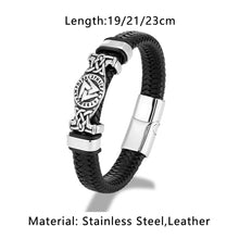 Load image into Gallery viewer, Norse Rune Hrungnir&#39;s Heart Genuine Leather Bracelet
