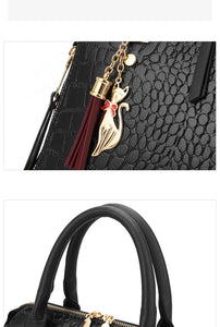 Crocodile Pattern Crossbody Bag