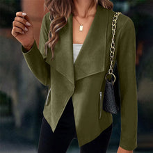 Load image into Gallery viewer, Women&#39;s Solid Suede Suit Jacket
