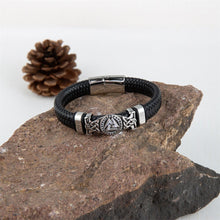 Load image into Gallery viewer, Norse Rune Hrungnir&#39;s Heart Genuine Leather Bracelet
