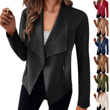 Load image into Gallery viewer, Women&#39;s Solid Suede Suit Jacket
