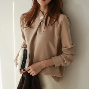 Women's Long Sleeve Chiffon Blouse