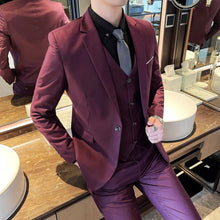 Load image into Gallery viewer, Solid Color Men&#39;s Casual Suit
