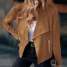 Load image into Gallery viewer, Women&#39;s Solid Suede Suit Jacket
