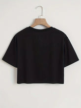 Load image into Gallery viewer, Heart &amp; Leopard Print Crew Neck T-Shirt

