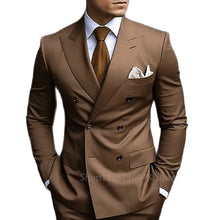 Load image into Gallery viewer, Formal Men 2 Piece Brown Suit
