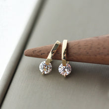 Load image into Gallery viewer, Gold Plated Crystal Stud Earrings
