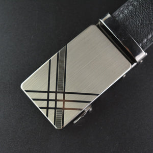 Black Genuine Leather Strap Belts For Men