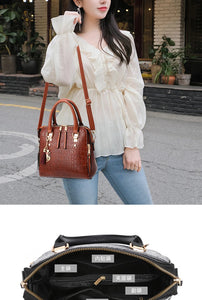 Crocodile Pattern Crossbody Bag