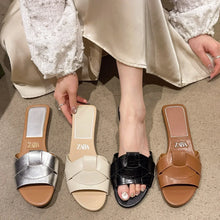 Load image into Gallery viewer, Designer Woman Flat Slippers
