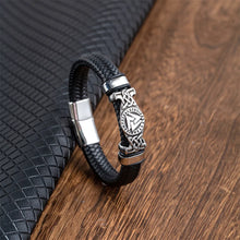 Load image into Gallery viewer, Norse Rune Hrungnir&#39;s Heart Genuine Leather Bracelet
