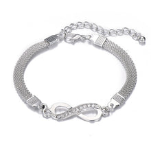 Load image into Gallery viewer, Rhinestone Infinity Bracelet
