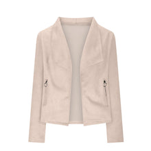 Load image into Gallery viewer, Women&#39;s Solid Suede Suit Jacket
