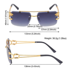 Load image into Gallery viewer, Retro Rimless Sunglasses
