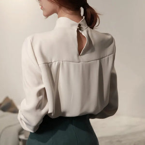 Women's Long Sleeve Chiffon Blouse