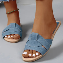 Load image into Gallery viewer, Designer Woman Flat Slippers
