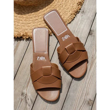 Load image into Gallery viewer, Designer Woman Flat Slippers
