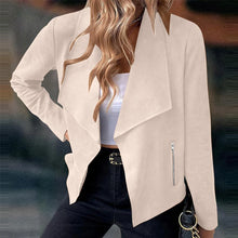 Load image into Gallery viewer, Women&#39;s Solid Suede Suit Jacket
