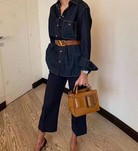 Load image into Gallery viewer, Handbags for Women 2022 Designer Luxury Genuine Leather Metal Square Buckle Shoulder Crossbody Bag Fashion Top Quality Tote Bag
