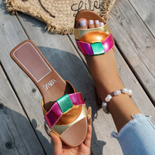 Load image into Gallery viewer, Designer Woman Flat Slippers
