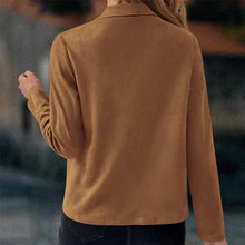 Load image into Gallery viewer, Women&#39;s Solid Suede Suit Jacket
